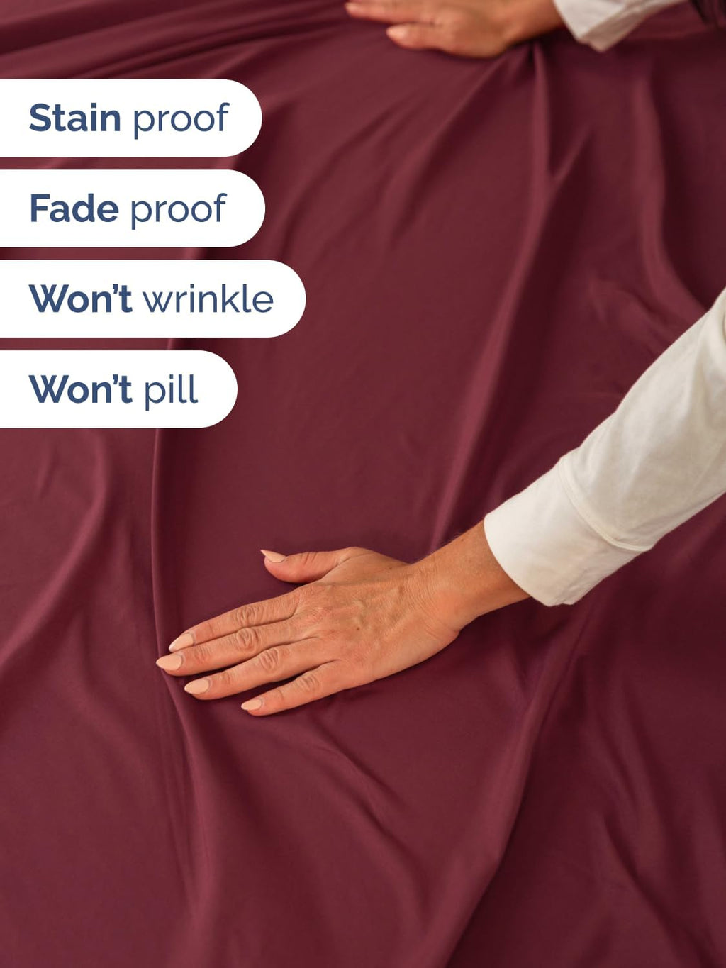 Extra Deep Twin Sheet Set - 4 Piece Breathable and Cooling Sheets - Hotel Luxury Bedding for Women, Men, Kids & Teens - Easy & Secure Fit - Soft, Wrinkle Free and Comfy - Extra Deep Pockets - Burgundy