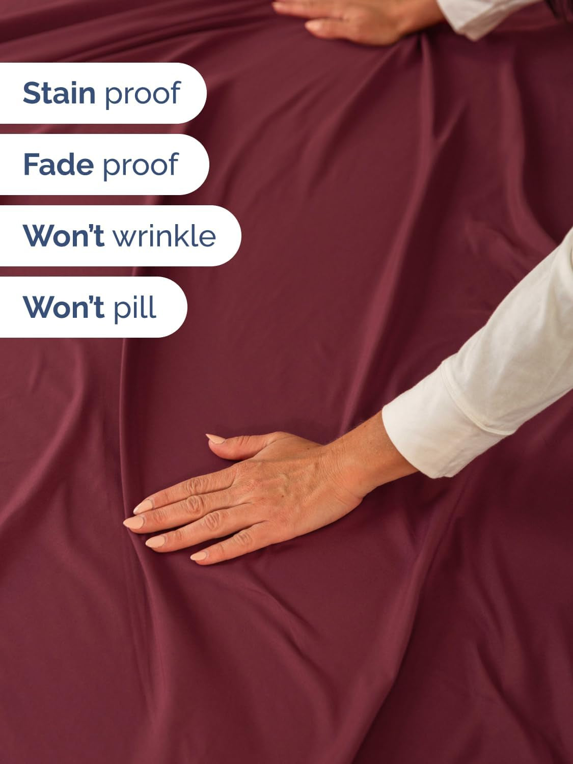 Extra Deep Twin Sheet Set - 4 Piece Breathable and Cooling Sheets - Hotel Luxury Bedding for Women, Men, Kids & Teens - Easy & Secure Fit - Soft, Wrinkle Free and Comfy - Extra Deep Pockets - Burgundy