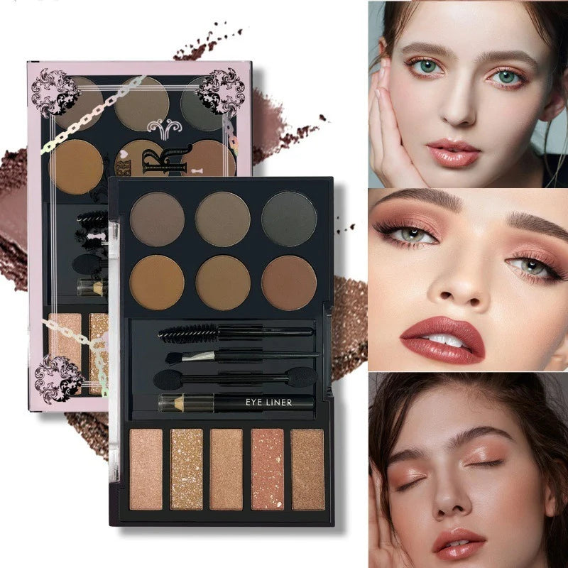 Eyebrow Enhancers Cream Powder Palette,Eyebrow Powder and Eyebrow Card