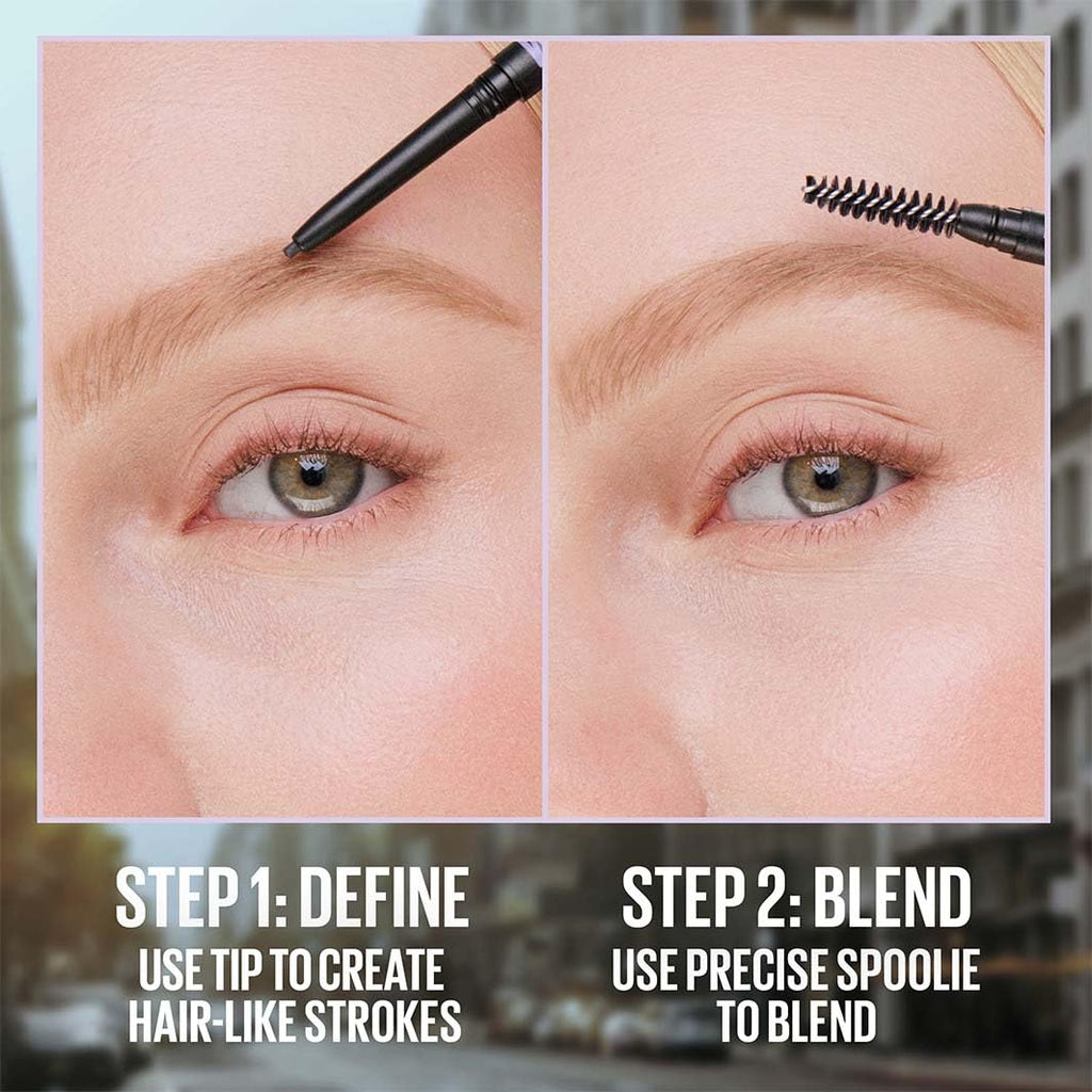 Express Brow Ultra Slim Eyebrow Makeup, Brow Pencil with Precision Tip and Spoolie for Defined Eyebrows, Soft Brown 255, 1 Count