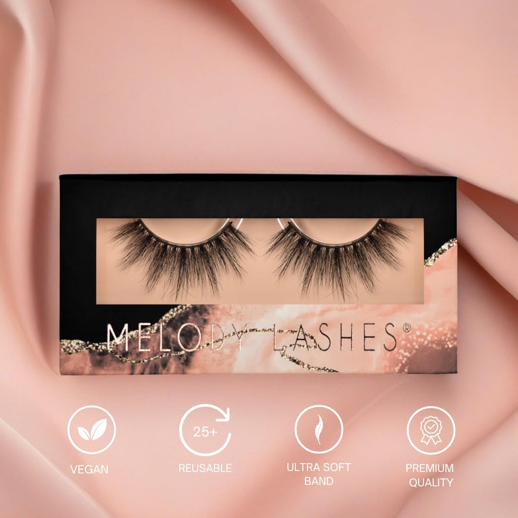 Ultra Fluffy Eyelashes Premium Quality for All Eye Shapes Soft Cotton Band 15X Reusable VEGAN Natural Eyelashes for a Dreamy Eye Look (Keeping It Hot)