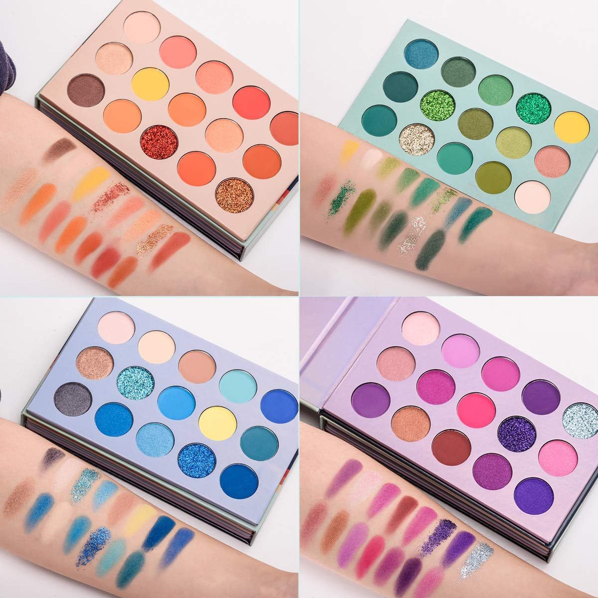 60 Colors Eyeshadow Palette 4 in 1 Color Board, Matte Glitter Shimmer