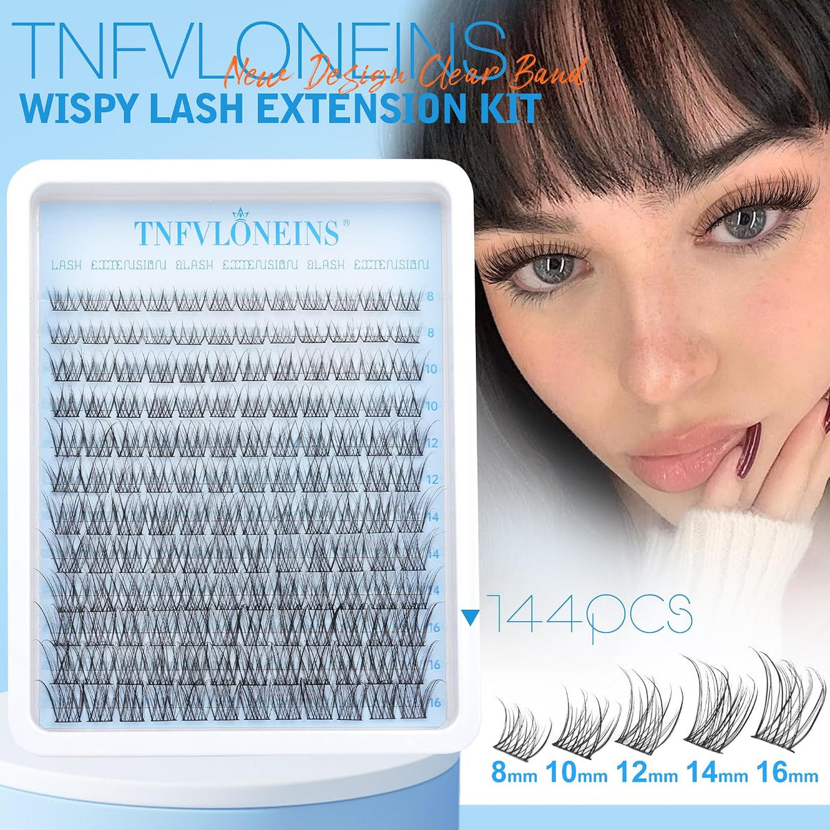 Lash Clusters Kit Natural Lash Extension Kit Wispy Eyelash Clusters C Curl Eyelash Extension Kit Short Individual Lashes Clusters Eyelash Extensions Kit Waterproof Individual Lashes Kit