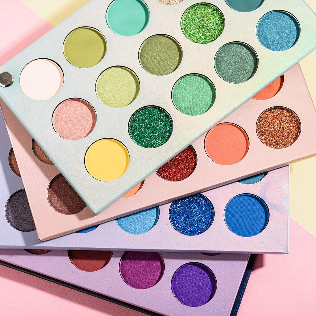 60 Colors Eyeshadow Palette 4 in 1 Color Board, Matte Glitter Shimmer
