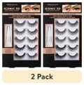 (2 Pack)  Cosmetics Iconic 3D Faux Mink Black Eyelashes 5 Pair- Blow Them
