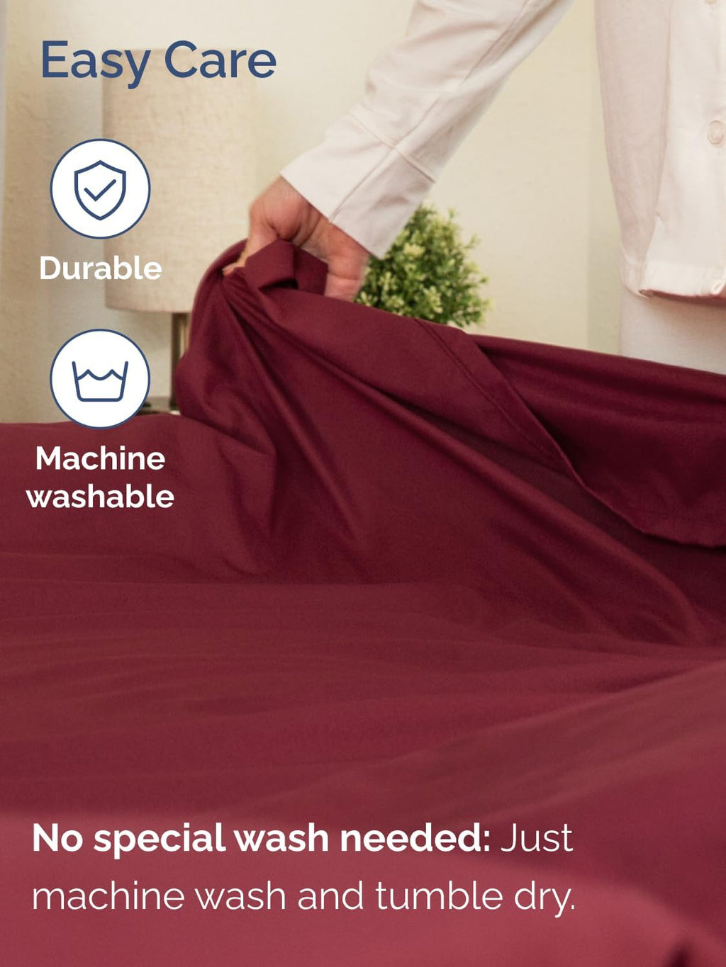 Extra Deep Twin Sheet Set - 4 Piece Breathable and Cooling Sheets - Hotel Luxury Bedding for Women, Men, Kids & Teens - Easy & Secure Fit - Soft, Wrinkle Free and Comfy - Extra Deep Pockets - Burgundy