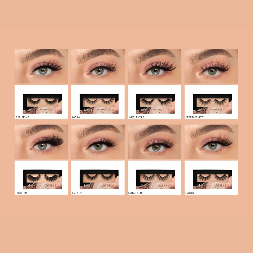 Ultra Fluffy Eyelashes Premium Quality for All Eye Shapes Soft Cotton Band 15X Reusable VEGAN Natural Eyelashes for a Dreamy Eye Look (Keeping It Hot)