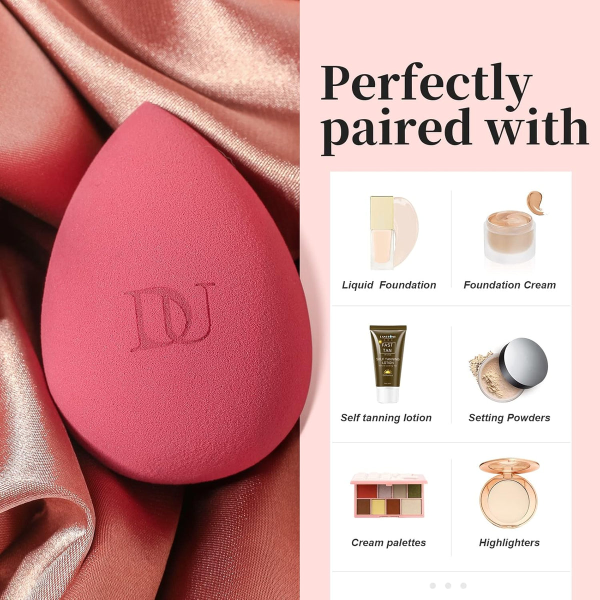 Makeup Sponges Makeup Blender Sponge for Blending Liquid Foundations, Powders and Creams