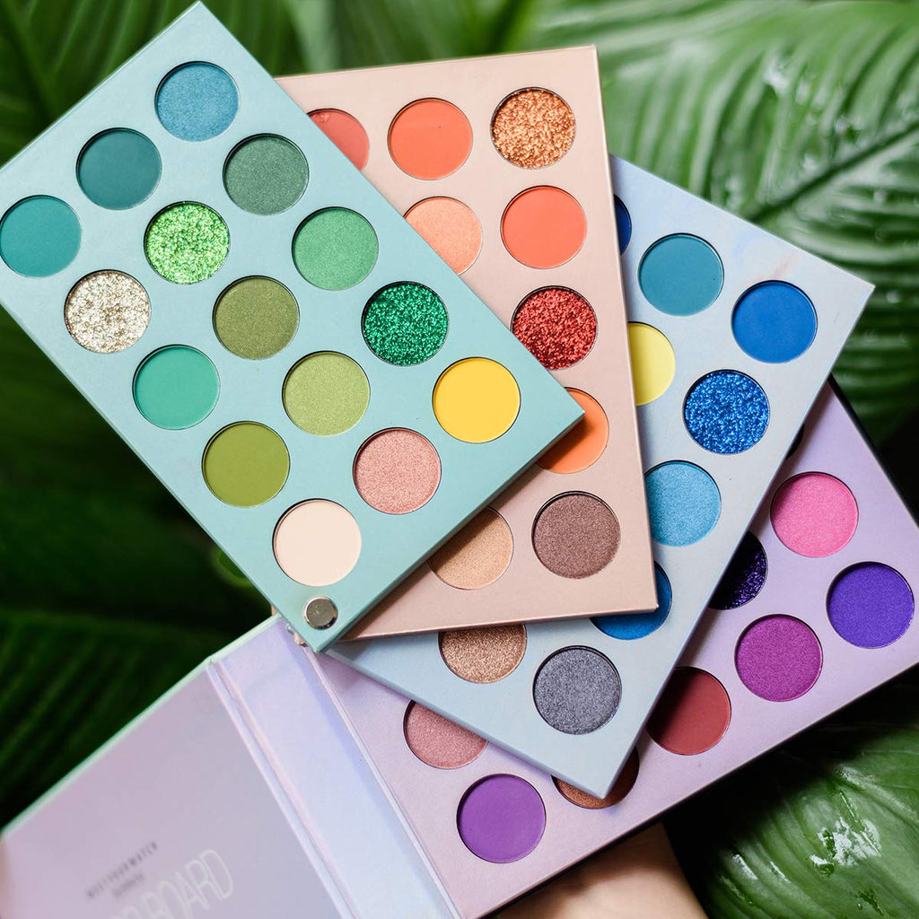 60 Colors Eyeshadow Palette 4 in 1 Color Board, Matte Glitter Shimmer