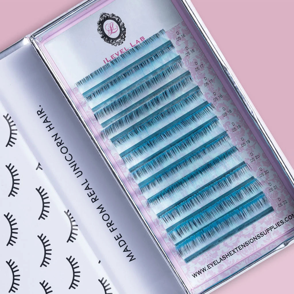 BLACK BLUE OMBRÉ LASHES
