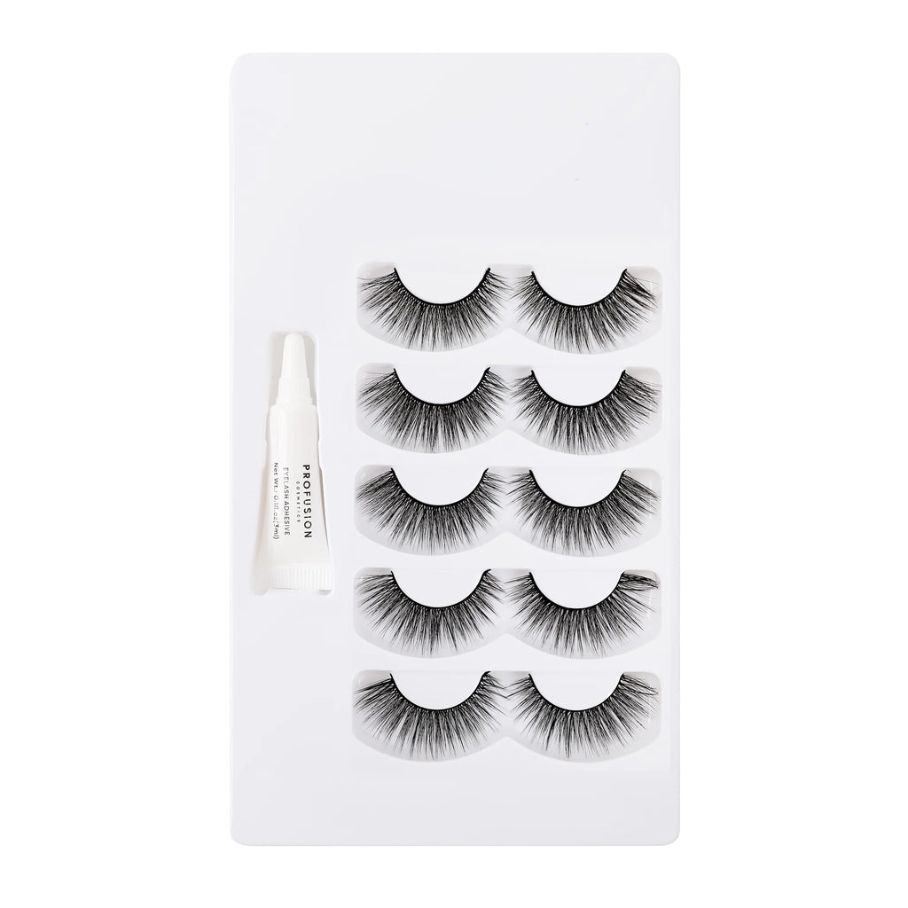 (2 Pack)  Cosmetics Iconic 3D Faux Mink Black Eyelashes 5 Pair- Blow Them