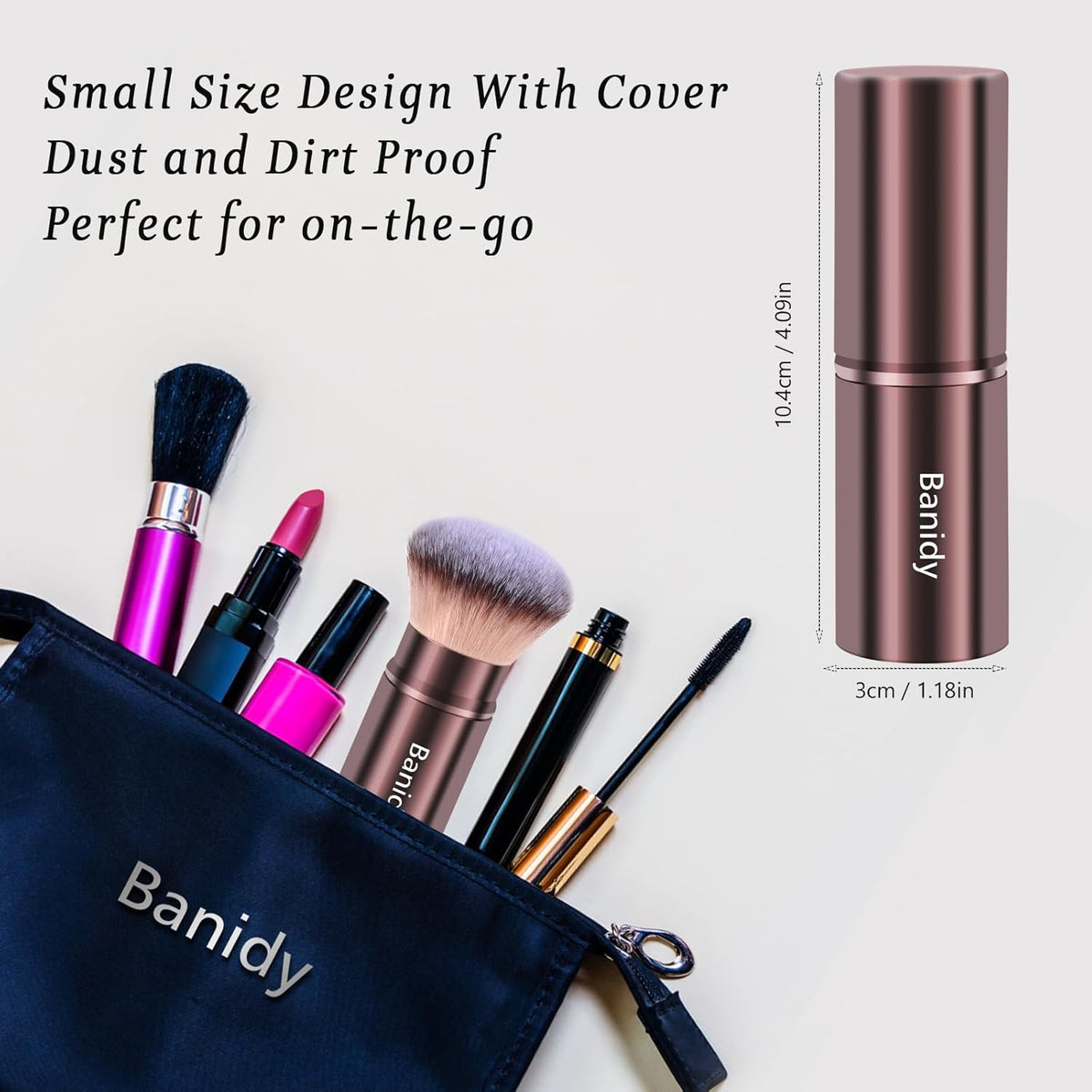 Makeup Brush Kabuki Retractable Face Brushes Travel Portable Blush Brush