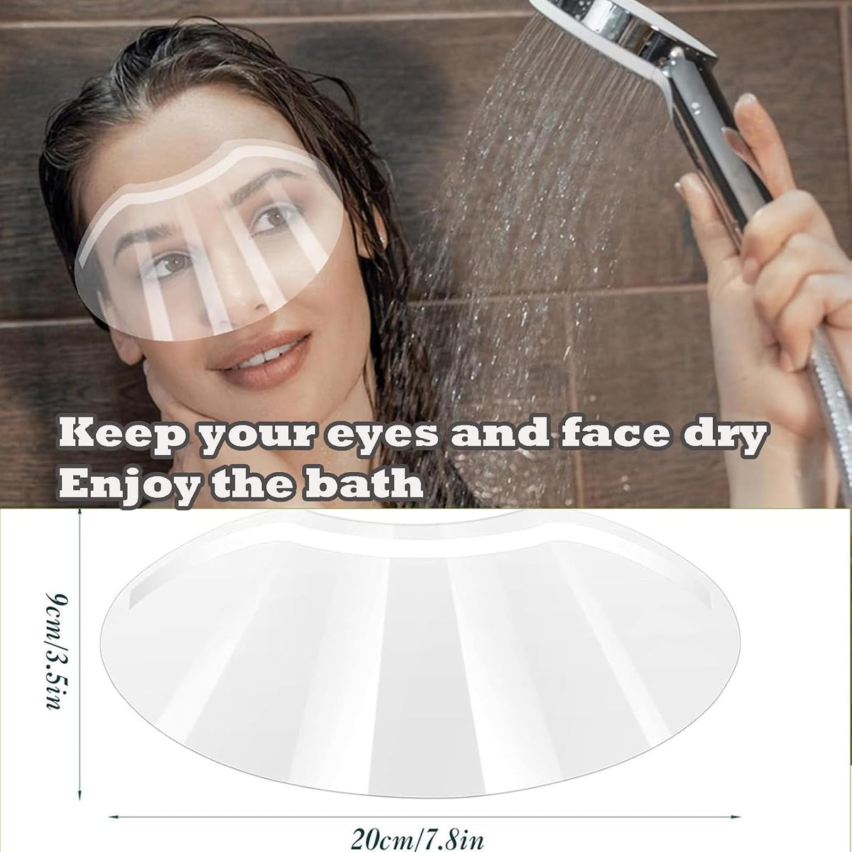 30 Pcs Shower Face Eye Shield after Surgery, Disposable Clear Plastic Eye Shield for Showering, Haircut Hairspray, Shower Visor for Adults Lash Aftercare for Salon Supplies Eyelash Extensions