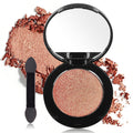 Dusk Champagne Shimmer Eyeshadow with Mirror,Shimmer Sparkly Eye Shadow Palette,Pressed Powder Single Eyeshadow for Women and Girls,Eye Makeup Eyelid Color,High Pigment,Long Wearing,Waterproof