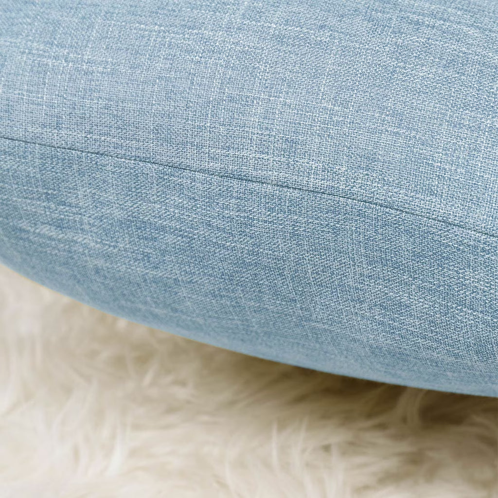 2 Pack Cotton Linen Throw Pillow Covers 18" X 18" Blue