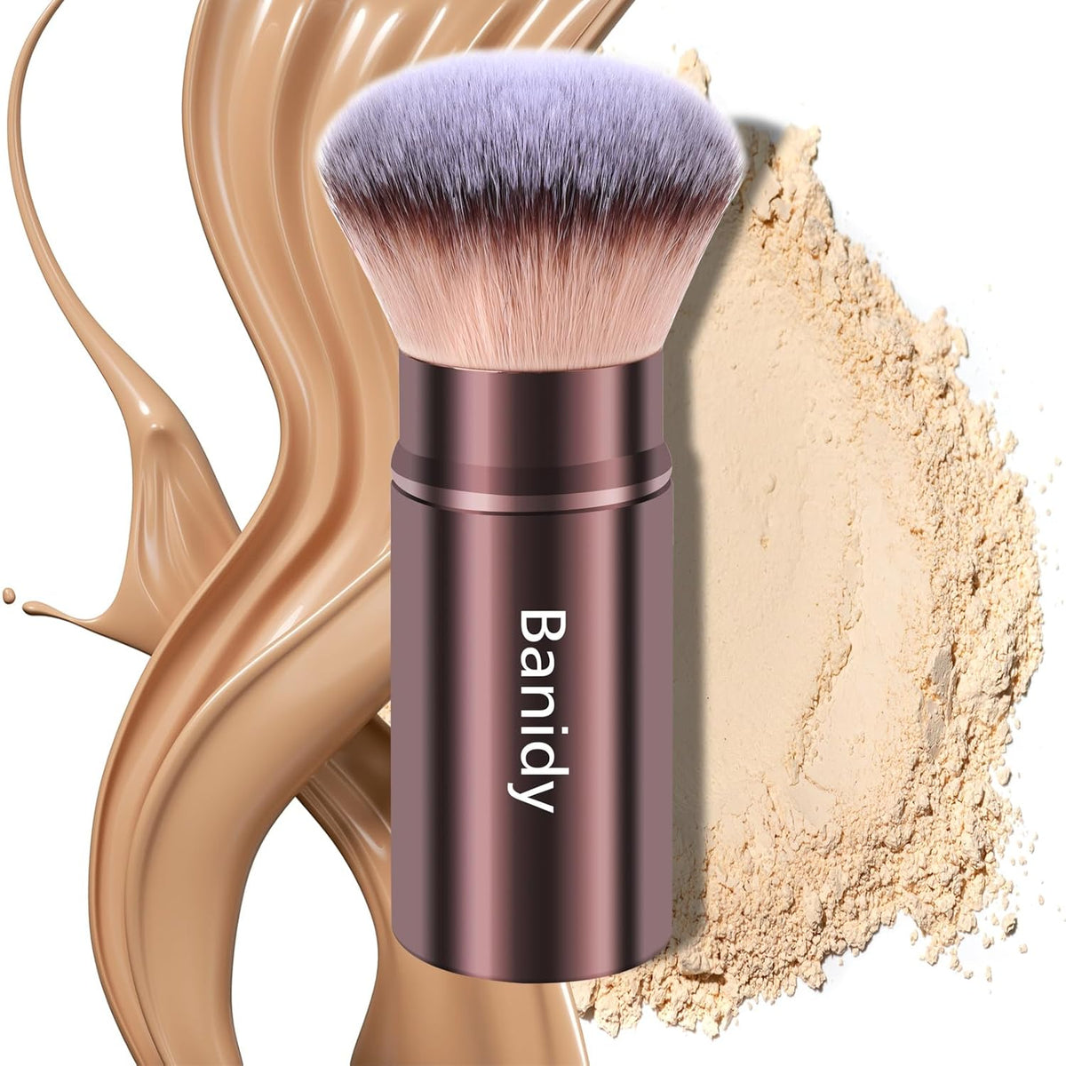 Makeup Brush Kabuki Retractable Face Brushes Travel Portable Blush Brush