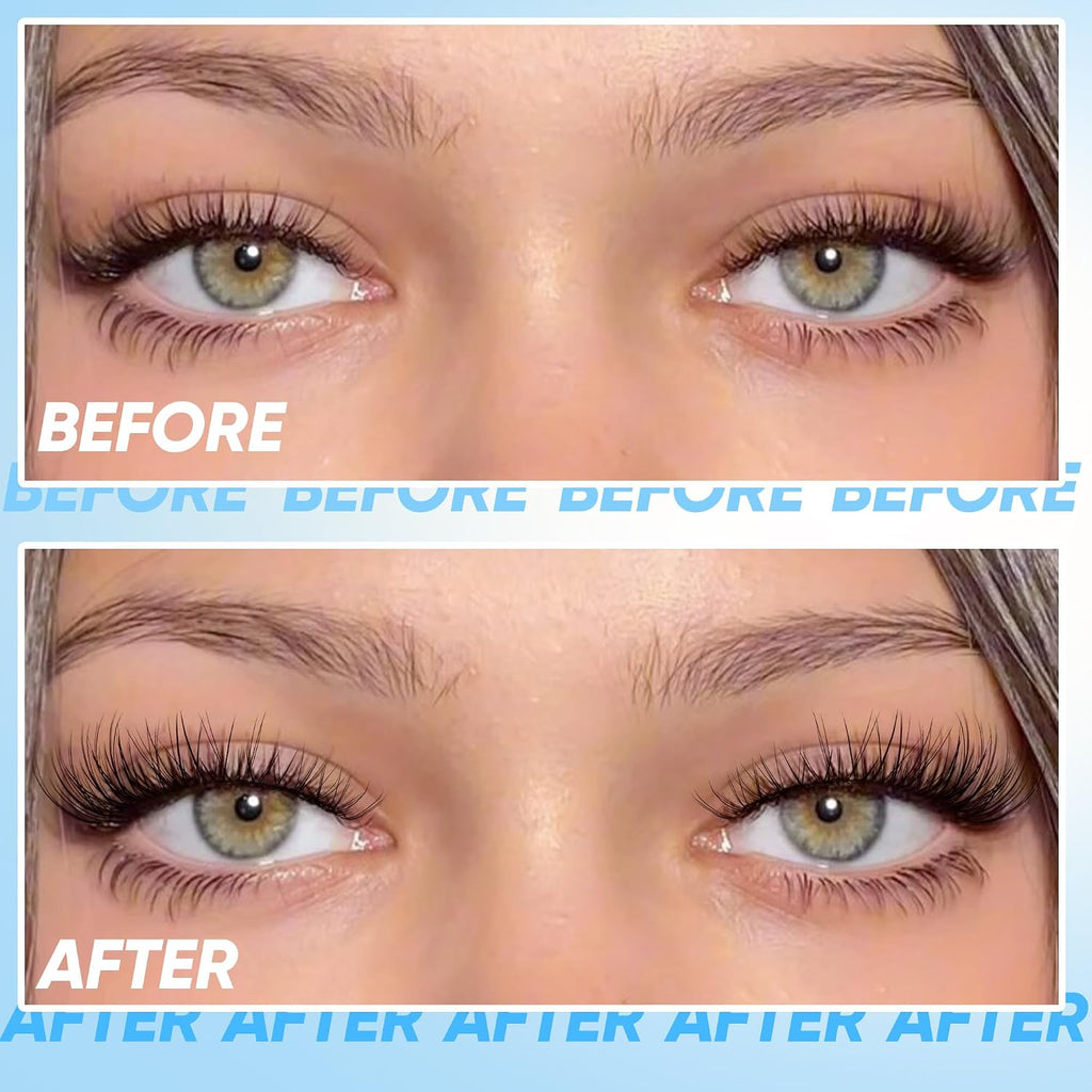 Lash Clusters Kit Natural Lash Extension Kit Wispy Eyelash Clusters C Curl Eyelash Extension Kit Short Individual Lashes Clusters Eyelash Extensions Kit Waterproof Individual Lashes Kit