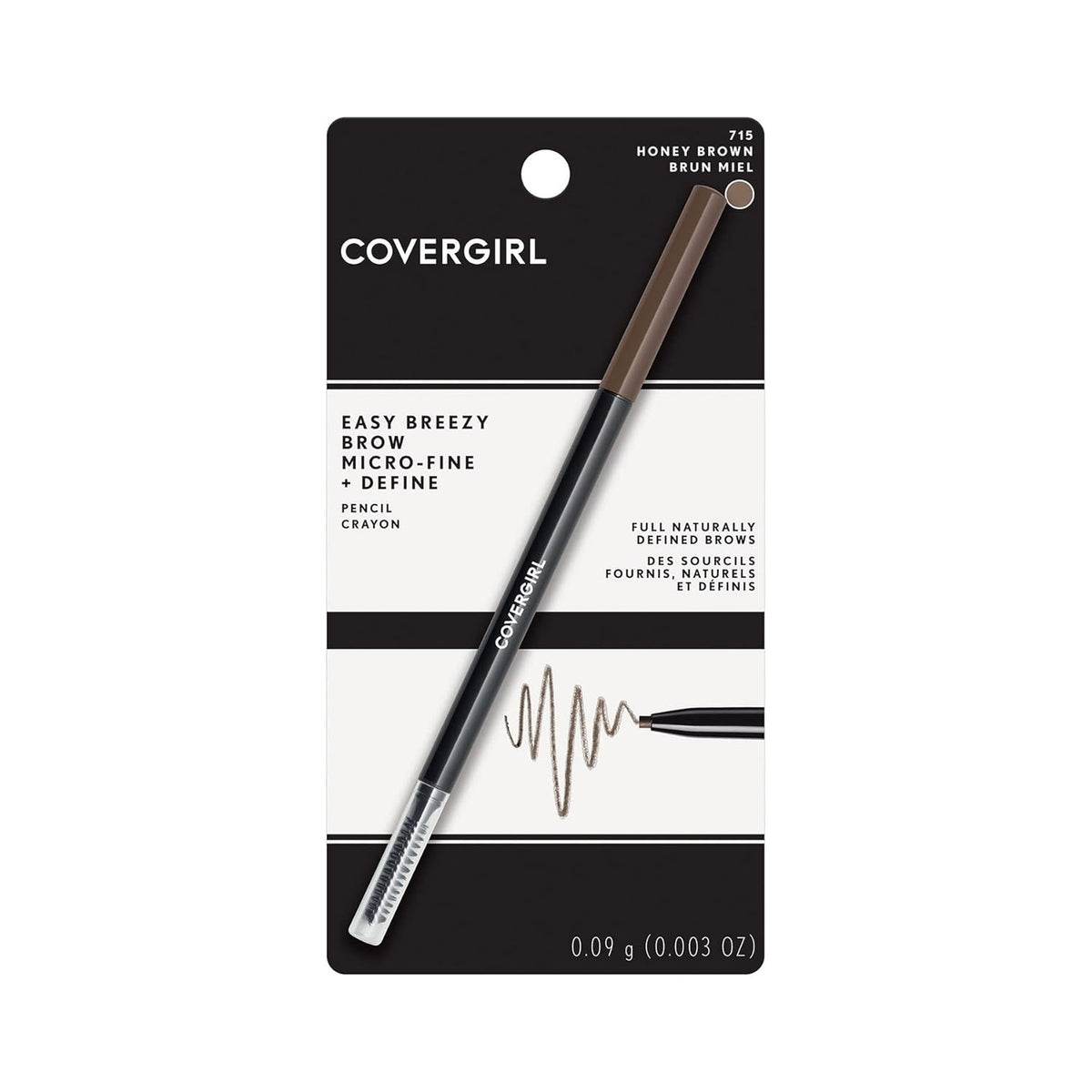 Easy Breezy Brow Micro-Fine + Define Pencil, Honey Brown, 0.003 Oz